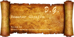 Demeter Gizella névjegykártya