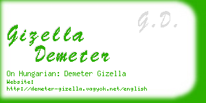 gizella demeter business card